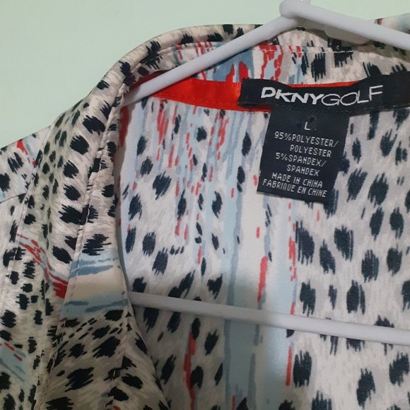 Stretchy Cheetah Leopard print L blouse with snap buttons Summertime Active-ated - Picture 3 of 4